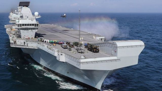  Tàu sân bay HMS Queen Elizabeth của Hải quân Anh. (Ảnh: BBC)