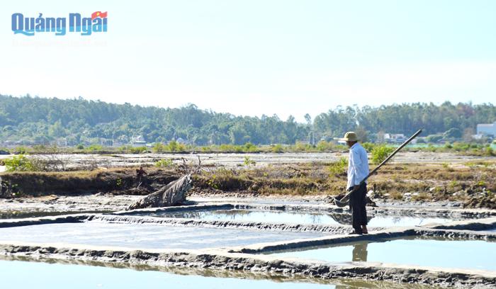  Vì nguồn nước ô nhiễm nên hiện giờ chỉ còn đôi ba hộ của thôn Xuân An làm muối.