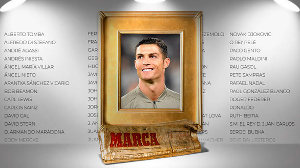  Trước Ronaldo đã có rất nhiều VĐV danh tiếng nhận giải thưởng này như: Lionel Messi, Pele, Rafael Nadal - Ảnh: Marca