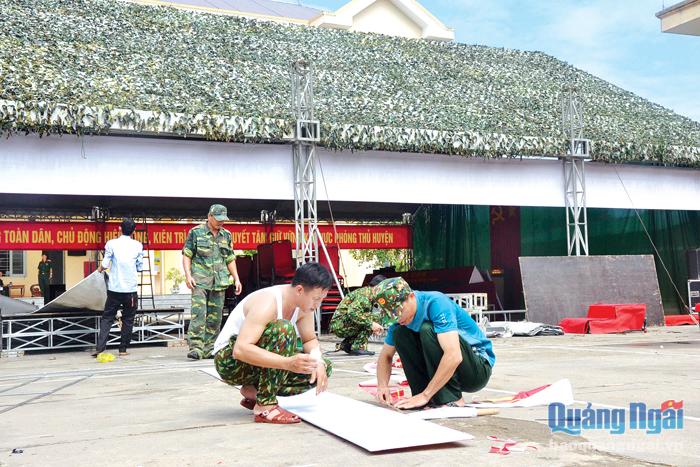 Công tác chuẩn bị các điều kiện cho diễn tập Khu vực phòng thủ huyện Sơn Tịnh “ST - 2019” đã cơ bản hoàn thành.