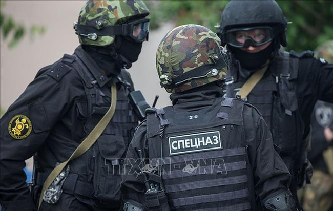 Lực lượng an ninh Nga trong cuộc vây bắt các đối tượng thánh chiến là thành viên tổ chức IS tại Moskva. 