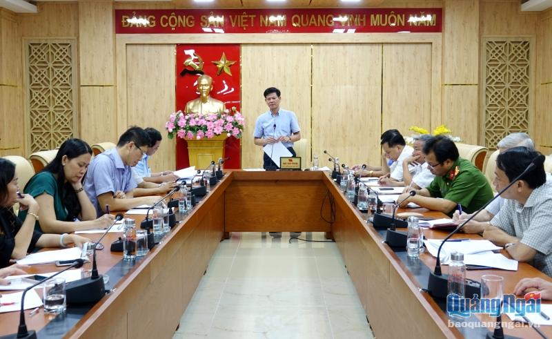 Trưởng Ban Nội chính Tỉnh ủy Ngô Văn Trọng phát biểu tại buổi giao ban