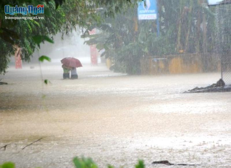 Từ trưa 30.10 đến hết ngày 31.11, Quảng Ngãi sẽ có mưa rất lớn trên diện rộng.