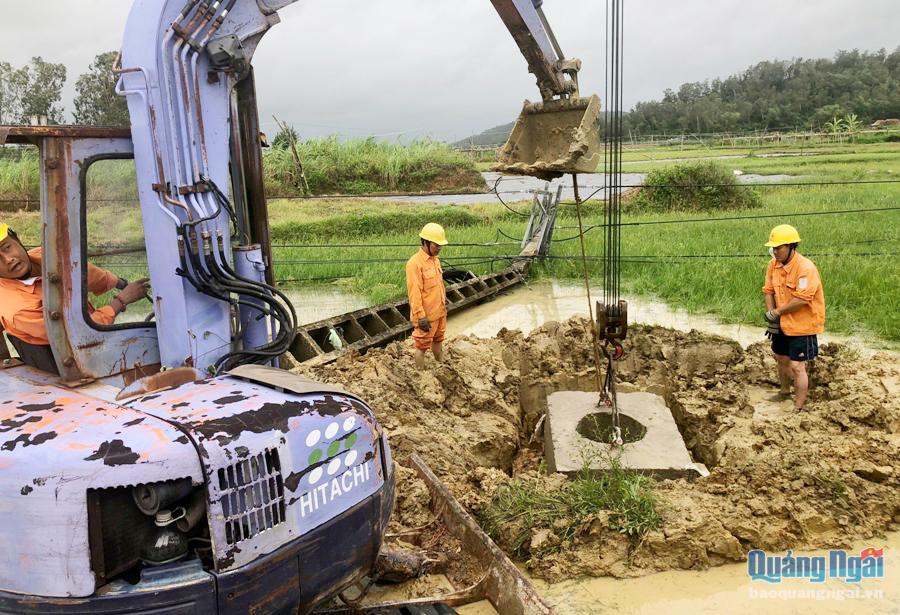 Công ty Điện lực Quảng Ngãi đang khẩn trương khắc phục sự cố