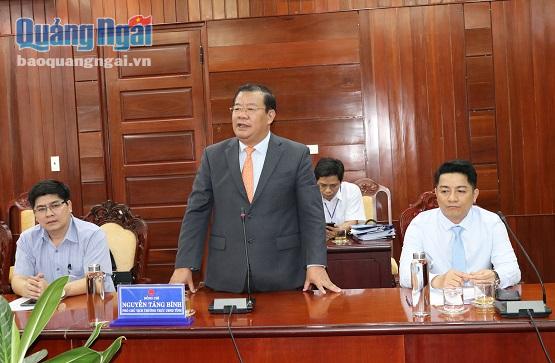 Phó Chủ tịch Thường trực UBND tỉnh Nguyễn Tăng Bính phát biểu tại buổi lễ