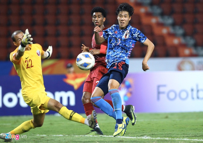 U23 Nhật Bản chơi hay hơn đối thủ trong hiệp một. Ảnh: Quang Thịnh.