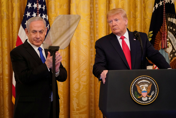 Tổng thống Mỹ Trump và Thủ tướng Israel Netanyahu tại Nhà Trắng - Ảnh: REUTERS