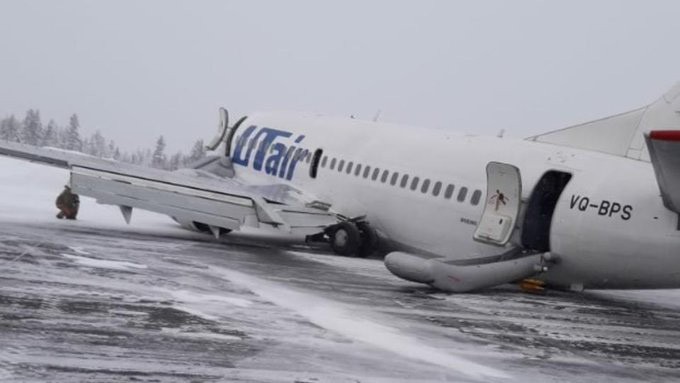 Máy bay thuộc sở hữu của hãng hàng không Utair (Nga). Ảnh: Twitter