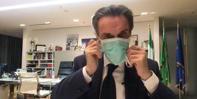Thống đốc vùng Lombardy Attilio Fontana thông báo tự cách ly 2 tuần sau khi một cộng sự bị nhiễm virus corona. (Ảnh: Ilpost)