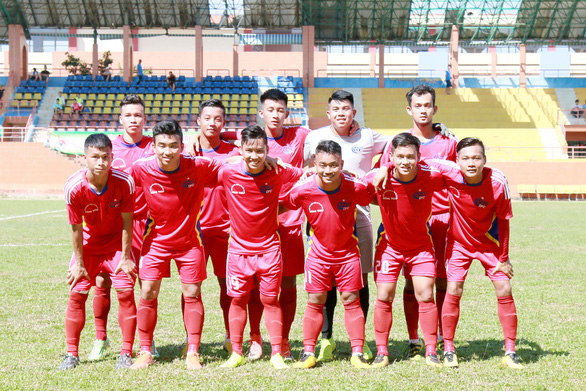 Đội hình xuất phát của Đồng Tháp trong trận đấu với Vĩnh Long ở vòng loại Giải U21 quốc gia 2019 - Ảnh: DƯƠNG THU