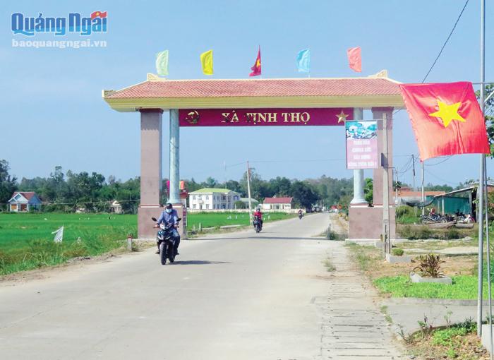 Đường về trung tâm xã Tịnh Thọ (Sơn Tịnh). 