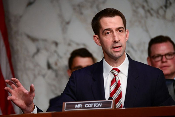  Thượng nghị sĩ Mỹ Đảng Cộng hòa Tom Cotton - Ảnh: REUTERS