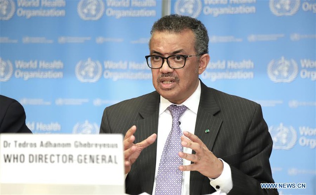 Tổng giám đốc WHO Tedros Adhanom Ghebreyesus (Ảnh: Xinhua)