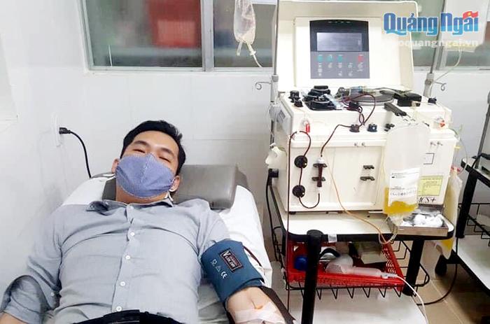 Anh Nguyễn Văn Trường - người có khoảng 50 lần hiến máu cứu người.