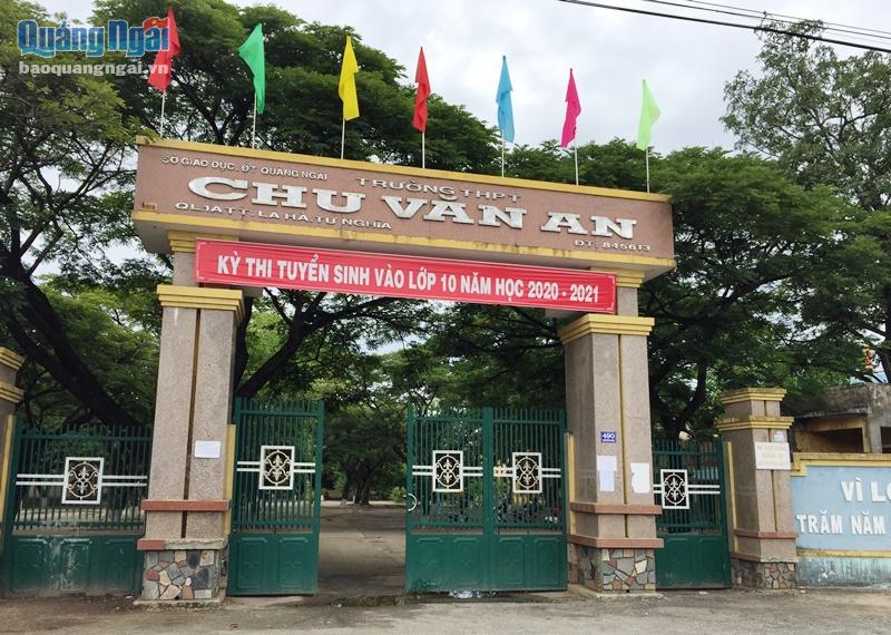 Trường THPT Chu Văn An được chọn làm địa điểm thi cho thí sinh thuộc diện F1, F2.