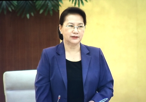 Chủ tịch Quốc hội Nguyễn Thị Kim Ngân phát biểu khai mạc Phiên họp - Ảnh: VGP/Nguyễn Hoàng