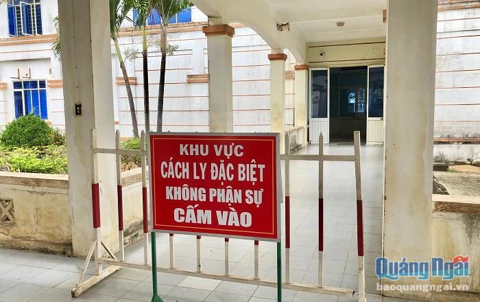 Khu điều trị cách ly đặc biệt tại cơ sở 2 Trung tâm Y tế huyện Bình Sơn