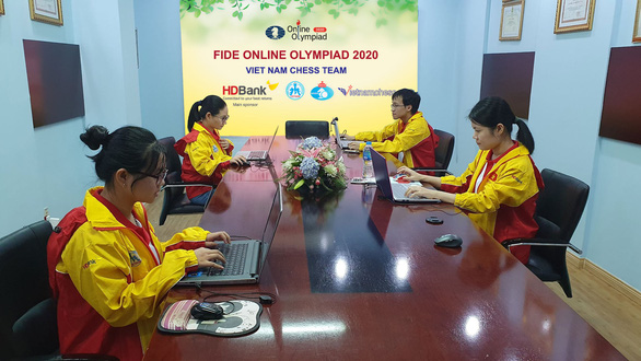 Đội tuyển cờ vua Việt Nam tham dự Olympiad Online 2020 - Ảnh: LÂM MINH CHÂU