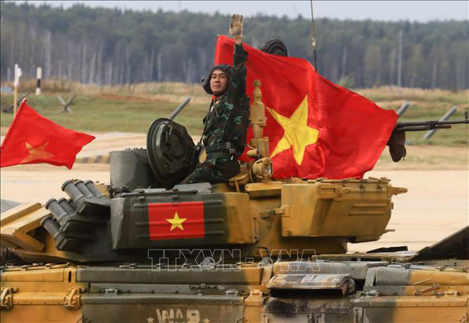 Với màn thi đấu ngoạn mục, kíp xe số 3 mang về chiến thắng và niềm tự hào cho cổ động viên Việt Nam ngày 4-9. Ảnh: Trần Hiếu/Pv TTXVN tại Nga