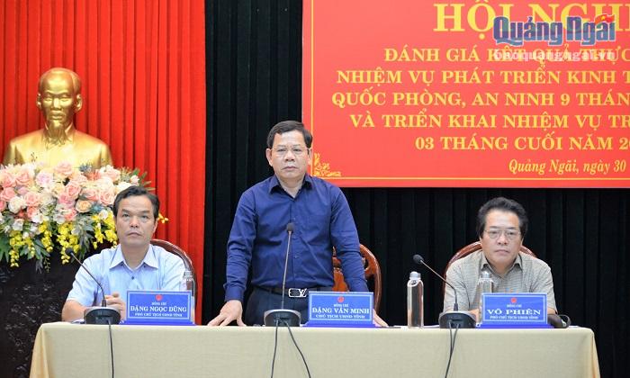 Chủ tịch UBND tỉnh Đặng Văn Minh phát biểu chỉ đạo tại Hội nghị