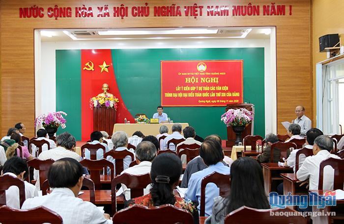 Ủy ban MTTQ Việt Nam tỉnh: Lấy ý kiến góp ý dự thảo các văn kiện trình Đại hội Đảng toàn quốc lần thứ XIII