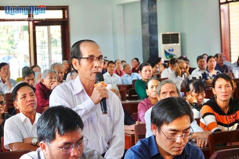 Đoàn ĐBQH tỉnh tiếp xúc cử tri tại huyện Nghĩa Hành và Sơn Hà