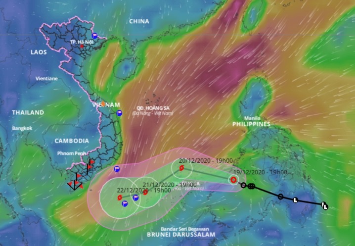 Áp thấp nhiệt đới vào Biển Đông, có thể mạnh lên thành cơn bão 14