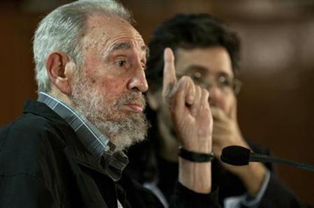 Nhà lãnh đạo Cuba Fidel Castro phát biểu tại một cuộc triển lãm sách quốc tế tháng 2/2011 tại Havana. Ảnh: Reuters