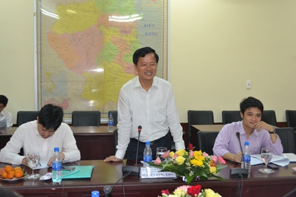 Đồng chí Nguyễn Đăng Khoa- Thứ trưởng Bộ NN&PTNT phát biểu tại buổi làm việc
