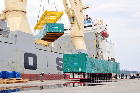 Những sản phẩm công nghiệp nặng của Doosan Vina đang được xuất khẩu đi các nước.