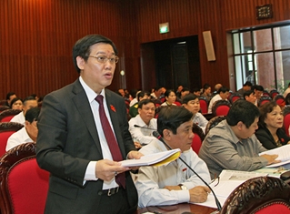 Bộ trưởng Vương Đình Huệ phát biểu tại phiên thảo luận - Ảnh: VGP/Nhật Bắc