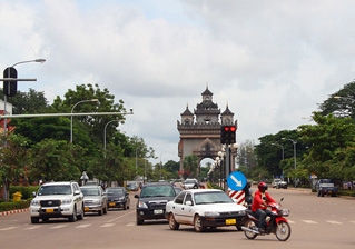Một góc thủ đô Vientiane, Lào