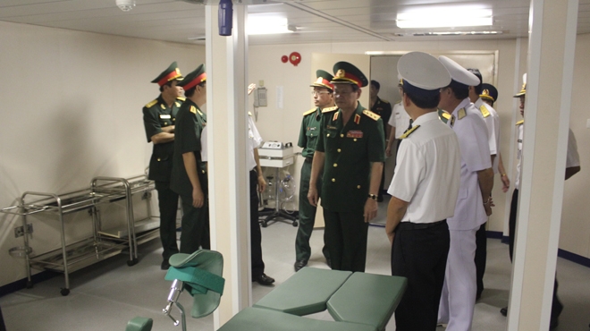 Khung bệnh viện của tàu Khánh Hòa HQ561 - Ảnh: Ngọc Tụ