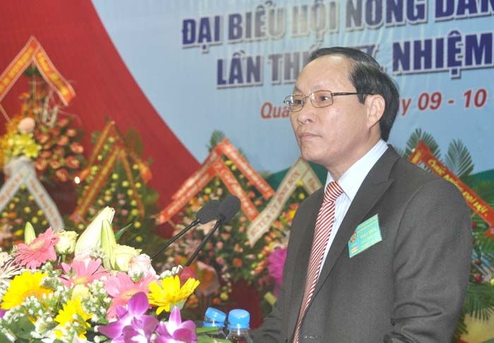 Phó Bí thư Tỉnh ủy, Chủ tịch HĐND tỉnh Phạm Minh Toản phát biểu tại đại hội.