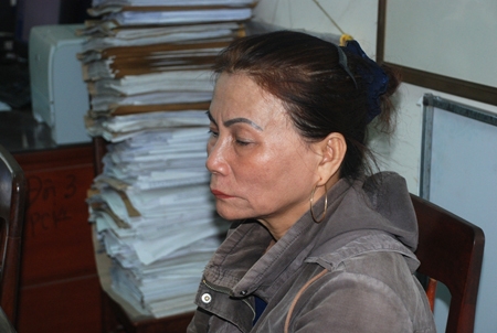      Bà Nguyễn Thị Sơn tại Cơ quan CSĐT