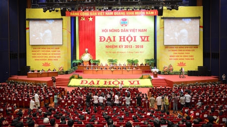 Đại hội đại biểu toàn quốc lần thứ VI Hội NDVN diễn ra trên tinh thần “Đoàn kết-Đổi mới-Chủ động-Hội nhập-Phát triển bền vững”.Ảnh: Dân Việt