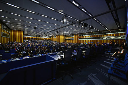 Ngày đầu tiên của Khóa họp 57 Đại hội đồng IAEA tại Viên, Áo, ngày 16/9 (Ảnh IAEA).