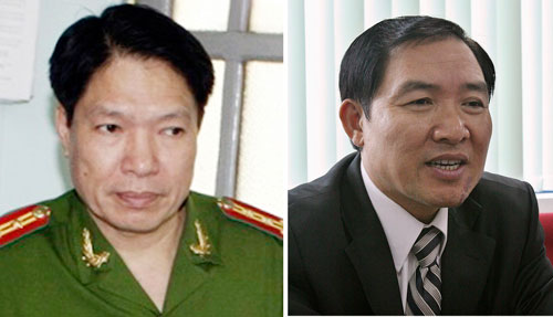 Nguyên đại tá, Phó giám đốc Công an TP.Hải Phòng Dương Tự Trọng (trái) là người tổ chức cho Dương Chí Dũng (phải) bỏ trốn - Ảnh: P.H.S - T.L
