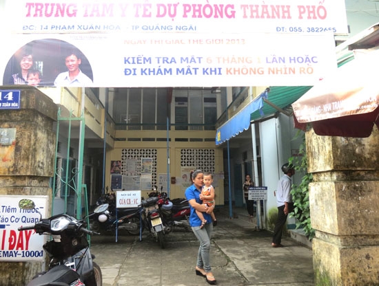 Trung tâm y tế dự phòng thành phố Quảng Ngãi quá chật hẹp và đã xuống cấp.