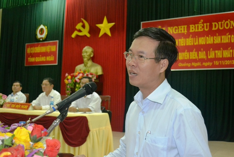 Ủy viên Trung ương Đảng, Bí thư Tỉnh ủy Võ Văn Thưởng phát biểu tại hội nghị