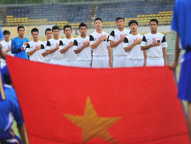 U19 Việt Nam có chiều cao không lý lưởng, chỉ có một số ít cầu thủ cao hơn 1m75. Ảnh: Tùng Lê.