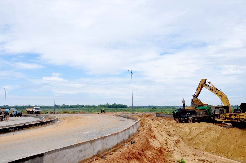 Một đoạn tuyến dự án đường ven biển Dung Quất - Sa Huỳnh đã được thi công.