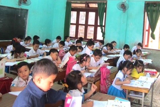 Một lớp học tại Trường TH Trần Hưng Đạo có sĩ số 44 học sinh.