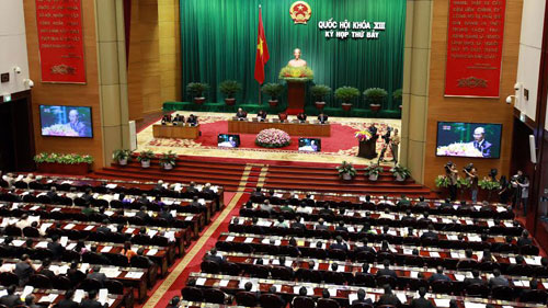 Toàn cảnh phiên khai mạc kỳ họp thứ 7, Quốc hội khóa XIII (Ảnh: Đức Thanh)