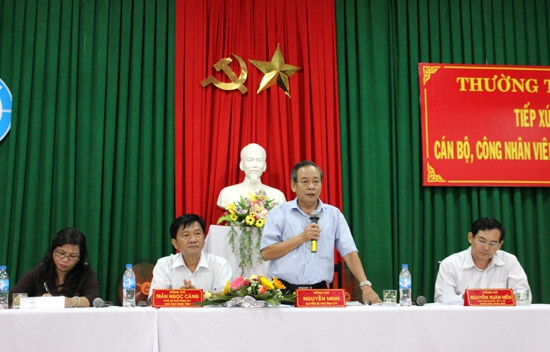 Quyền Bí thư Tỉnh ủy Nguyễn Minh kết luận tại buổi đối thoại trực tiếp