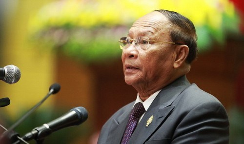 Chủ tịch Quốc hội Campuchia Heng Samrin.