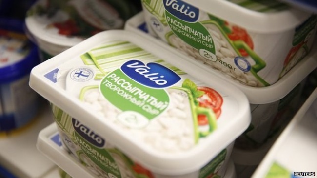 Pho mát mềm Valio của Phần Lan là một trong những sản phẩm hiện nay mà Nga cấm nhập khẩu. (Nguồn: Reuters)