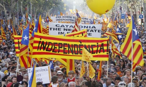  Một cuộc biểu tình của người dân Catalonia