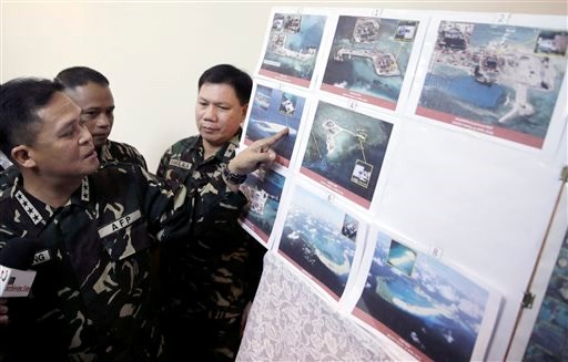 Quân đội Philippines tố các hành động gây căng thẳng của Trung Quốc ở Biển Đông. Ảnh: AP