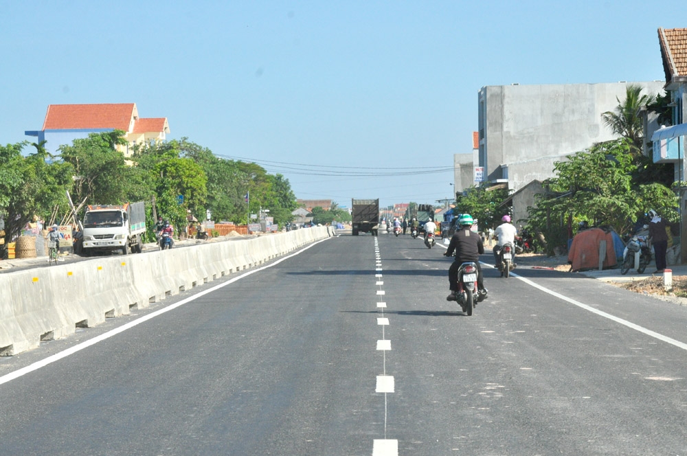 Đến thời điểm này phần lớn các gói thuộc dự án mở rộng, nâng cấp Quốc lộ 1 qua Quảng Ngãi đã hoàn thành.